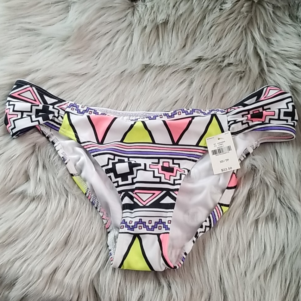 NWT Pink VS Multicolor Bikini Bottom XS